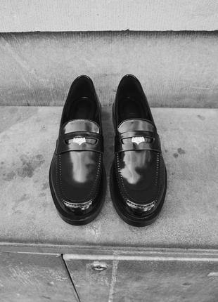 Лоферы мокасины черные h&amp;m hm 1115290007 оригинал ✅ 35 36 37 38 39 40 41 42