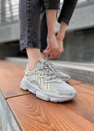 Чоловічі кросівки adidas ozweego adiprene pride beige white 3 v / smb