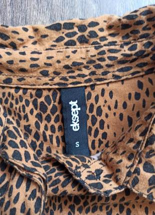 Платье-рубашка леопард,вискоза р.36/s🐆3 фото