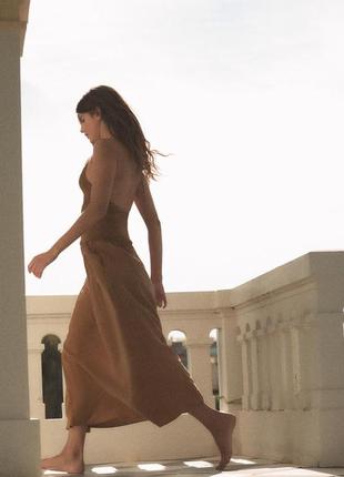 Сукня жіноча коричнева жата zara new5 фото