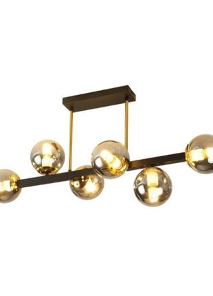 Люстра декоративная sirius glx-23752-6a bk+gd на 6 плафонов2 фото