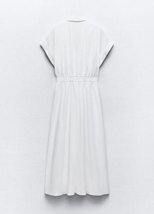 Плаття-сорочка середньої довжини з льоном3 фото