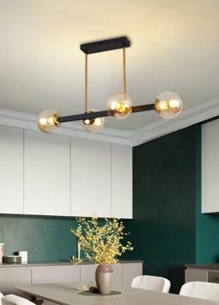 Люстра в стиле лофт sirius glx-23752-4d bk+gd