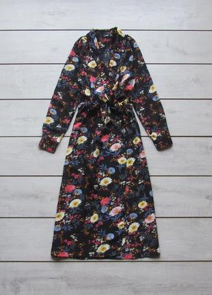 Легкое платье миди в цветочный принт с разрезами от boohoo2 фото