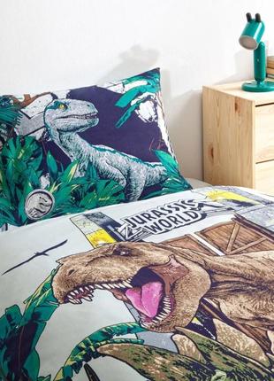 Туреччина 🇹🇷, підлітковий комплект постільної білизни 160×220 см jurassic world forest