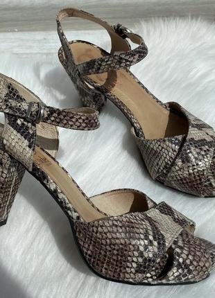 Шкіряні босоніжки дорогого бренду gadea під змію рептилію натуральна шкіра