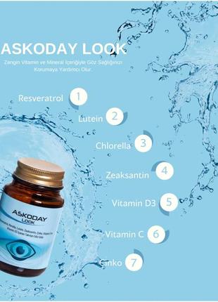 Вітаміни для очей askoday look , виробник туреччина