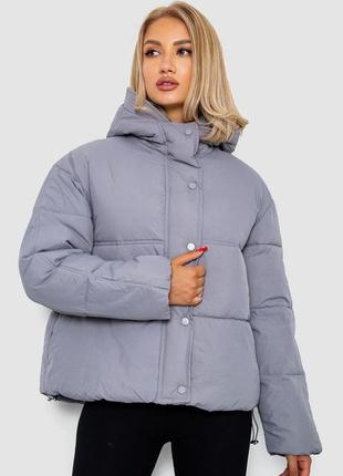 Куртка женская демисезонная, цвет серый,