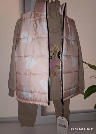 Костюм трійка для дівчинки 3-4 р. спортивний костюм