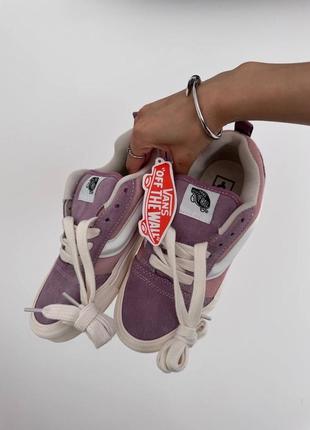 Женские кеды в стиле vans knu platform pink / lilac premium.7 фото