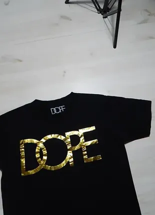 Футболка vintage y2k dope cuture golden logo tee1 фото