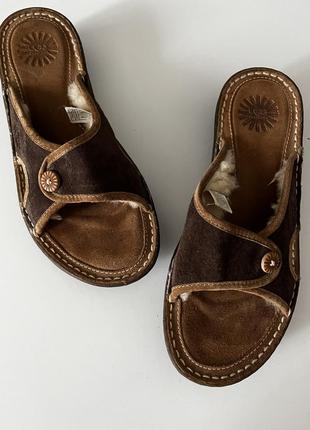 Шкіряні шльопанці ugg, оригінал!