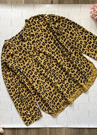 Блуза блузка с анималистичным принтом вискоза 2