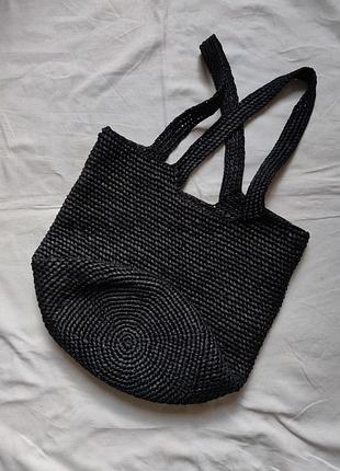 Сумка з рафії, авоська з рафії, солом'яна сумка, плетена торба, літня бежева сумка,...