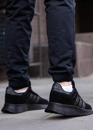 Кроссовки черные текстиль-замш, adidas black7 фото