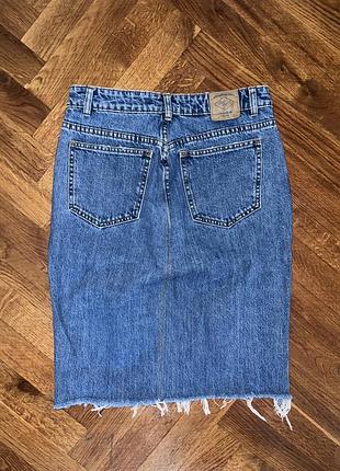 Трендовая юбка деним в стиле техас pull & bear2 фото