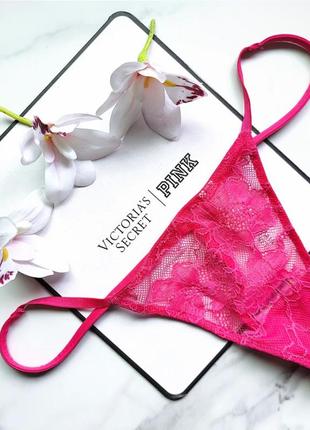 Трусики стринги с камушками стразами victoria’s secret