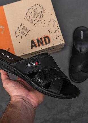 Чоловічі шкіряні шльопанці/сланці