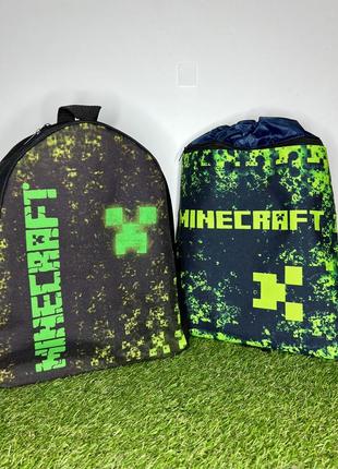 Набор школьный рюкзак и сумка мешок майнкрафт minecraft