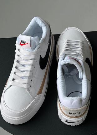 Кроссовки nike court legacy lift white8 фото