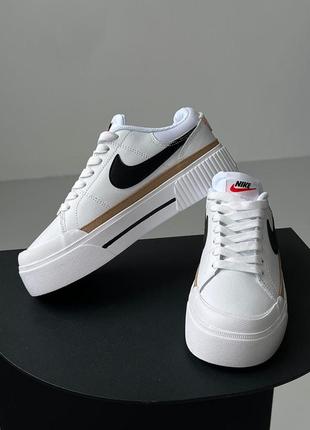 Кроссовки nike court legacy lift white7 фото