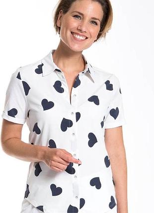 Красива жіноча сорочка, блуза / стрейч /witte blouse van jevan m'appelle