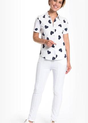 Красива жіноча сорочка, блуза / стрейч /witte blouse van jevan m'appelle2 фото