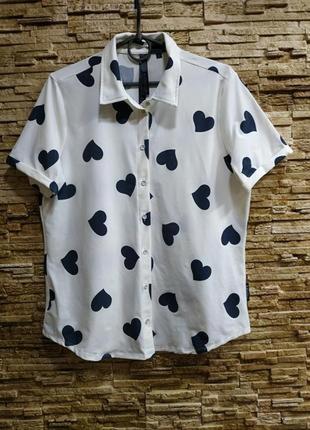 Красива жіноча сорочка, блуза / стрейч /witte blouse van jevan m'appelle3 фото