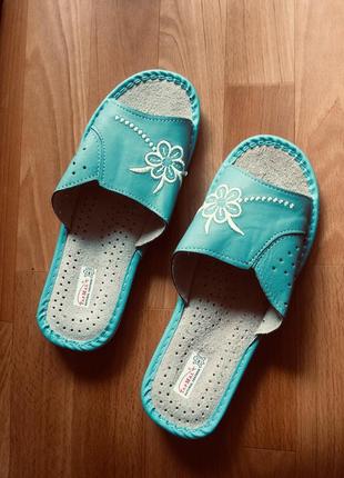 Тапочки тапки кожа