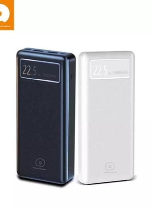 Power bank wuw y101 (22.5w) 2usb+micro+type-c lcd (10000mah) (белый)