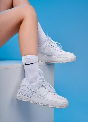 Кроссовки nike air force shadow white