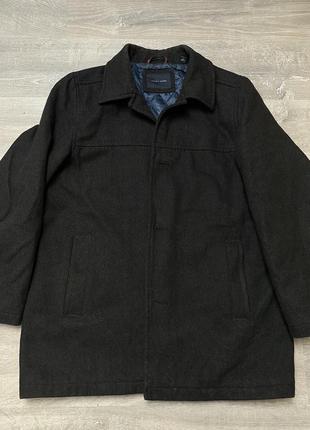 Мужское пальто Tommy hilfiger xl черное, темно серое