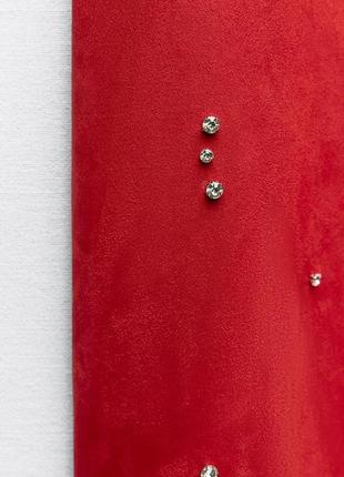 Червона коротка сукня жіноча zara new7 фото