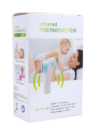 Безконтактний термометр ck-t1501 — пірометр, дитячий термометр5 фото