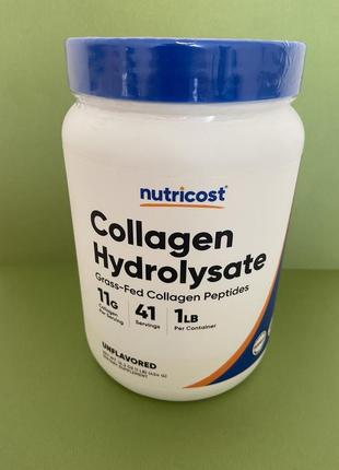 Nutricost pure collagen hydrolysate unflavored коллаген без смакових добавок 454 г