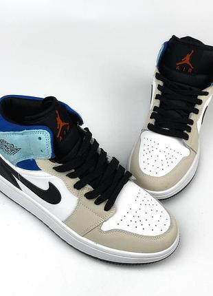 Nike air jordan 1 white | blue&black 8
