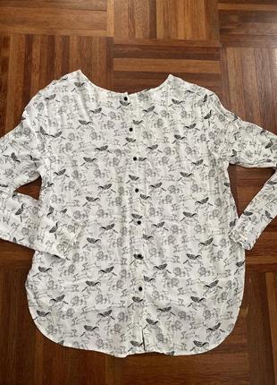 Нова блуза сорочка 💯 віскоза  h&m. 44 (14)  швеція6 фото