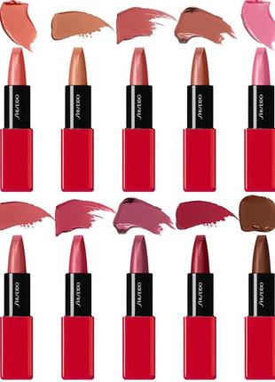 Помада для губ shiseido techno satin gel lipstick 408 - voltage rose9 фото