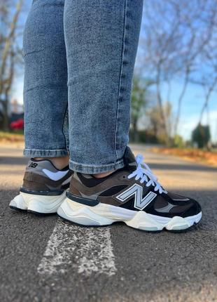 Мужские кроссовки new balance 9060 brown9 фото