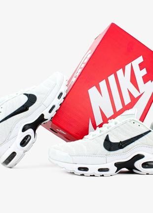 Nike air max plus double swoosh "white/black"