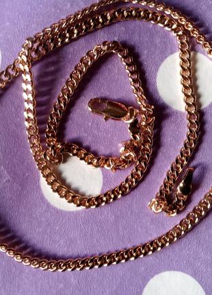 Новая шикарная цепочка,медзолото,50см.