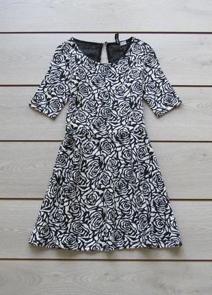 Трикотажна сукня плаття в квітковий принт від h&m2 фото