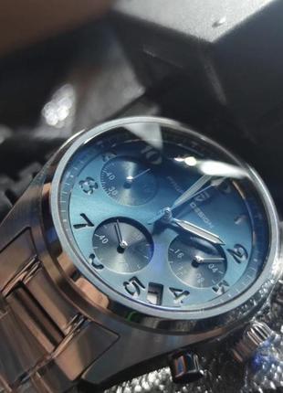 Часы кварцевые pagani design pd-1773 silver-blue, мужские, водонепроницаемые, с датой, сапфировое стекло dc3 фото