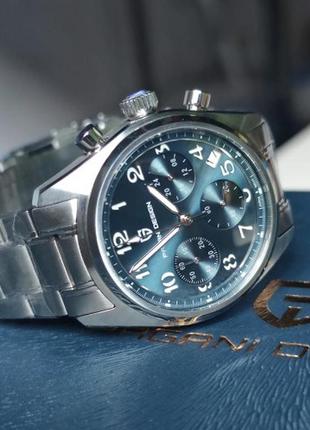 Годинник кварцевий pagani design pd-1773 silver-blue, чоловічий, водонепроникний, з датою, сапфірове скло dc