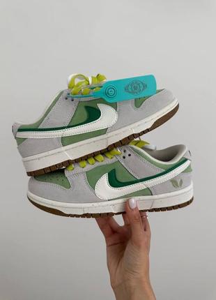 Женские кроссовки nike sb dunk «85 double swosh green premium».3 фото