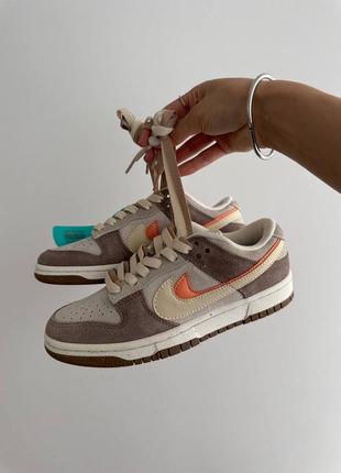 Жіночі кросівки nike sb dunk  ‘85 double swoosh brown / orange premium.6 фото