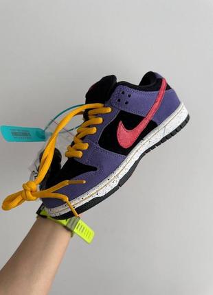 Жіночі кросівки nike sb dunk «purple / pink / yellow » premium.4 фото