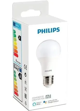 Лампа xiaomi philips e27 9 вт 806 лм wi-fi розумна 9290020093 white
