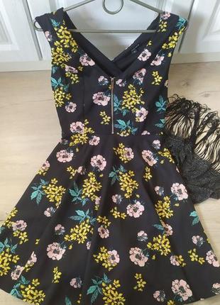 Изящное платье мини  в цветочный принт🌹 стильное бренда tally weijl 34 - 36/xs - s2 фото