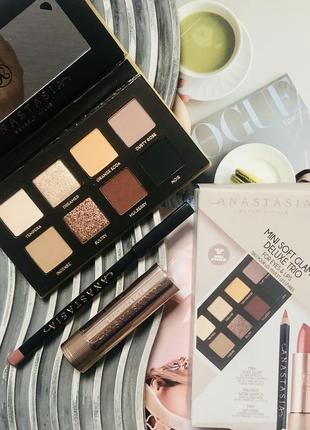 🔥люксовий подарунковий набір anastasia beverly hills mini soft glam deluxe trio